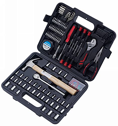 MECHMAX 149-Piece Tool Kit, Home & Auto Repair Hand Tool Set with Hammer, Socket Wrench, Pliers & Storage Case. Essential DIY Mechanics Set for Household, Apartment, Dorm & A Gift - style: 149 Piece
