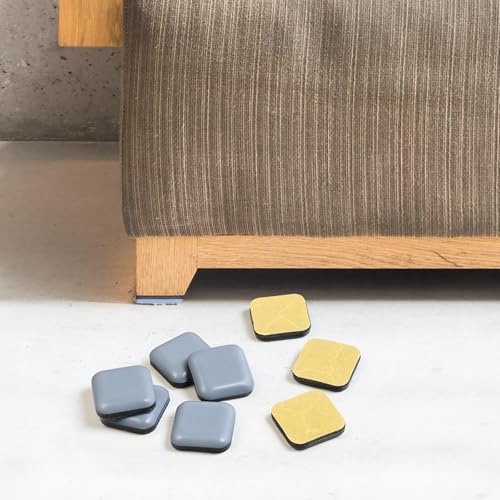 16Pcs Furniture Movers Sliders, 0.8" x 0.8" Self-Adhesive Sliders Pads, Premium Furniture Mover Slider Heavy Duty Adhesive Slider for Carpet Square - size: 0.8" x 0.8"