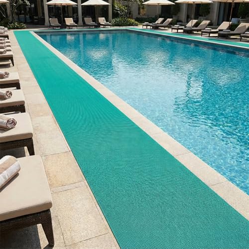 LITA Drainage Non Slip Flooring Mats Swimming Pool Bathroom Mat Anti-Fatigue PVC Mat Heavy Duty Commercial Anti Slip Floor Mats for Outdoor Balcony Garage Restaurant Sauna SPA (Green, 1FTX6FT) - color: Green, size: 1FTX6FT