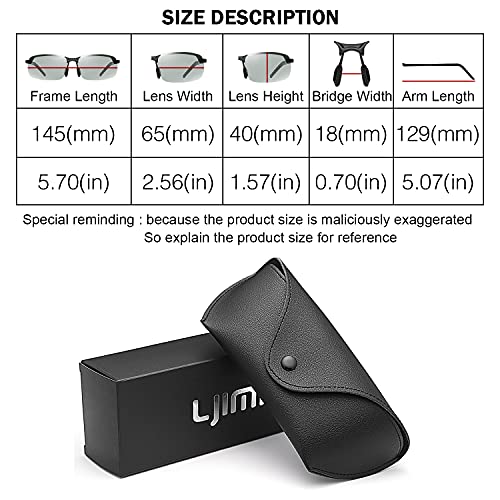 YIMI Polarized Photochromic Driving z87 Sunglasses For Men Women Day and Night safety glasses - color: Brown Frame