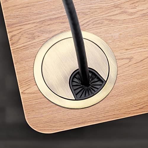 2 Pack 2 Inch Metal Desk Grommet for Wire Organizer, Bronze - color: Bronze-2Pack