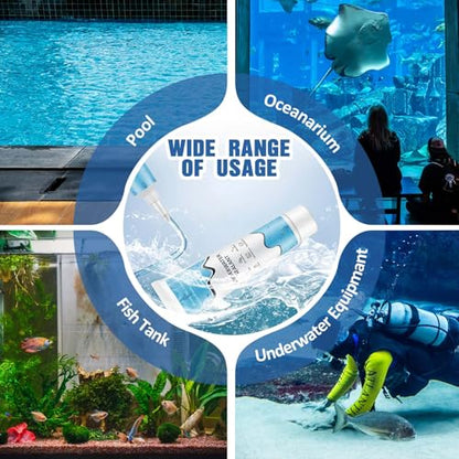 Threlaco 4 Pcs Aquarium Silicone 4 oz Aquarium Safe Silicone Underwater Sealant Clear Waterproof Strong Adhesion for Fish Tank Pools