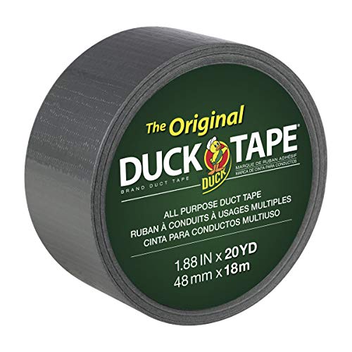 The Original Duck Tape Brand Duct Tape, 1-Pack 1.88 Inch x 20 Yard, 1-Pack Silver, Gray (1044729) - size: 1 Roll, 20 Yds