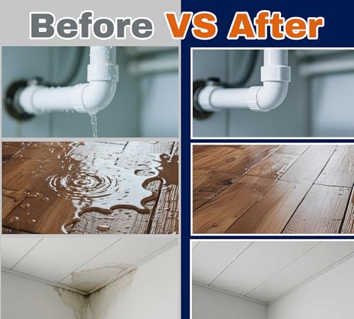 35oz Liquid Waterproof Sealant, Transparent Invisible Waterproof Coating, Water-Based Anti-Leak Repair Adhesive for Roofs, Walls, Bathroom, Windows, Kitchen, Garden, Indoor & Outdoor