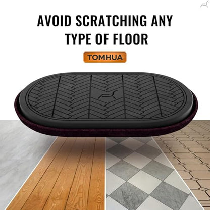 Furniture Sliders for Hardwood Floors Felt-8 Pack 9-1/2" Oval Reusable Furniture Slider with Extra Thick Design - Heavy-Duty Furniture Movers - Black Felt Sliders Effortless Moving - color: Black 8pcs