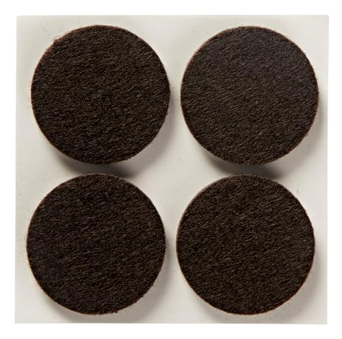 Scotch Felt Pads, Felt Furniture Pads for Protecting Hardwood Floors, Round, Brown, 1.5-in Diameter, 12 Pads - style: 12 Pads