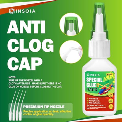 Plastic Glue, 20g Clear Super Glue for Plastics Repair and Bonding – Quick Fix Adhesive, Heavy Duty Strong Instant Glue for Legos, Models, Toys, PLA, 3D Printing, DIY Crafts - size: 20 Grams * 1 Pack, style: Plastic Glue