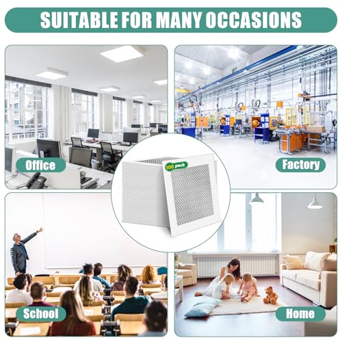 100Pcs 4 Inch Drywall Patch, Wall Repair Patches, Self-Adhesive Fiberglass Repair Kit Dry Wall Hole Repair Patch for Aluminum Metal Sheetrock Ceiling (4"x 4") - size: 4 Inch_100Pcs