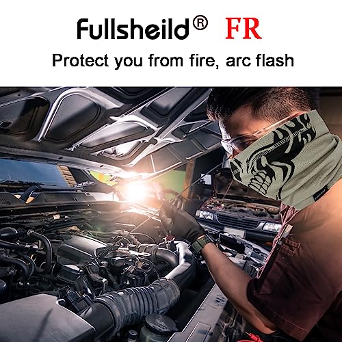 Fullsheild FR Flame Resistant Face Mask Full Cover Neck Gaiter Snood for Welding Hunting Army Military Working - color: Skull