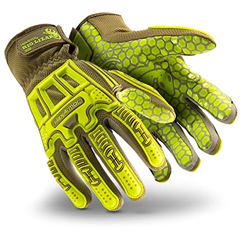 HexArmor Cut and Puncture Resistant Impact Protection Work Gloves | Rig Lizard® Series 2030X | Small - color: Rig Lizard 2030x | Hi-vis Color Scheme, size: Small (Pack of 1)