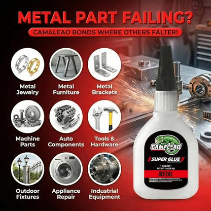 Metal Super CA Glue 1oz +1g Kit, Heavy Duty Clear Glue for Stainless Steel Aluminum, Industrial Strength Instant Cyanoacrylate Adhesive for DIY Craft, General Home Repair, Archery Fletching - size: 1 Oz., style: Metal Glue