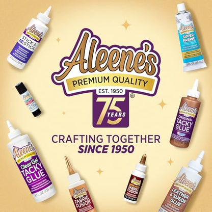 Aleene's The Ultimate Multi-Surface Adhesive, Professional Strength Glue, Strong Bond, Fast Drying, UV & Water Resistant, Repairs, Models, Metal, Glass, Plastic, Wood, Fabric, Tile 1.5 fl oz