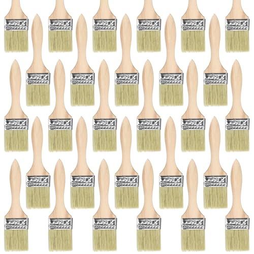 48 Pack 2 Inch Paint Brushes, All-Purpose Chip Brush Set for Painting, Stains, Varnishes, Epoxy, Glue, Crafts, Walls & Wood Furniture