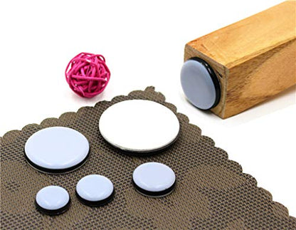 ALIMITOPIA 20pcs Furniture Glide Stick-on Teflon Chair Kitchen Appliances Slider Bumper Self-Adhesive Pad Floor Protector for Hardwood Tile or Marble Floor(Round;Φ20mm or 0.8 inch) - size: Round 20mm