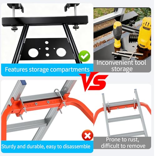 Ladder Stabilizer, Extension Ladder Stabilizer Adjustable Leg 22-29.5" Withstands 300 Lbs Weight Rating, Aviation Aluminium Ladder Stabilizers for Roof