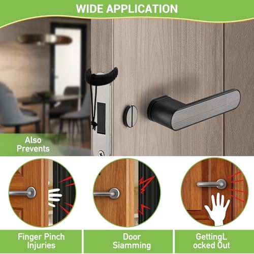 4 Pcs First Responder Door Stop, Rubber Door Jam with Nylon Cord Attachments Door Jam for Law Enforcement, Police, Emergency Medical Services