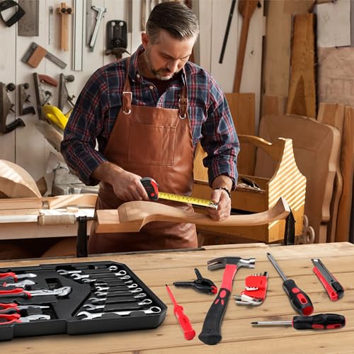 Campfun 899 Piece Tool Set Household Hand Tool Set Basic Tool Set, Complete Tool Box Set House Tool Kit Set, Home Tool Set Rolling Tool Box with Tools, Repair Tool Kit Toolbox Storage Organizer - color: Black-01