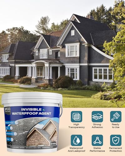 Transparent Waterproof Coating,70oz Clear Waterproof Sealant,Invisible Waterproof Agent for Roofs Walls,Garden,Bathroom,Kitchen Indoor & Outdoor Waterproof Adhesive - size: 70oz