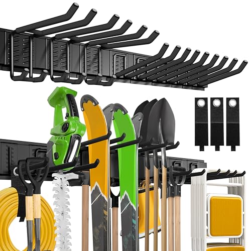klasit Garage Wall Organizer,15Pack Carries 675 lbs,Garden Tool Organizer 48in With Large Storage Space,Easy Assembly, Sturdy Design,for Efficient Tool Storage Garage Organization | Carries 675 lbs, Easy Assembly, Sturdy Design, Garage Organization - size
