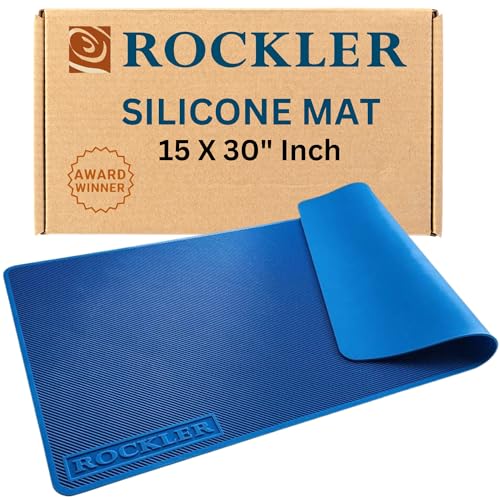 Rockler Silicone Glue Mat (15"x30") - Heat Resistant Mat for Projects, Garage, Shop, Dining Room Table – Easy to Clean Silicone Mats for Crafts – Rolls up for Easy Storage Silicone Project Mat - size: 30" x 15"