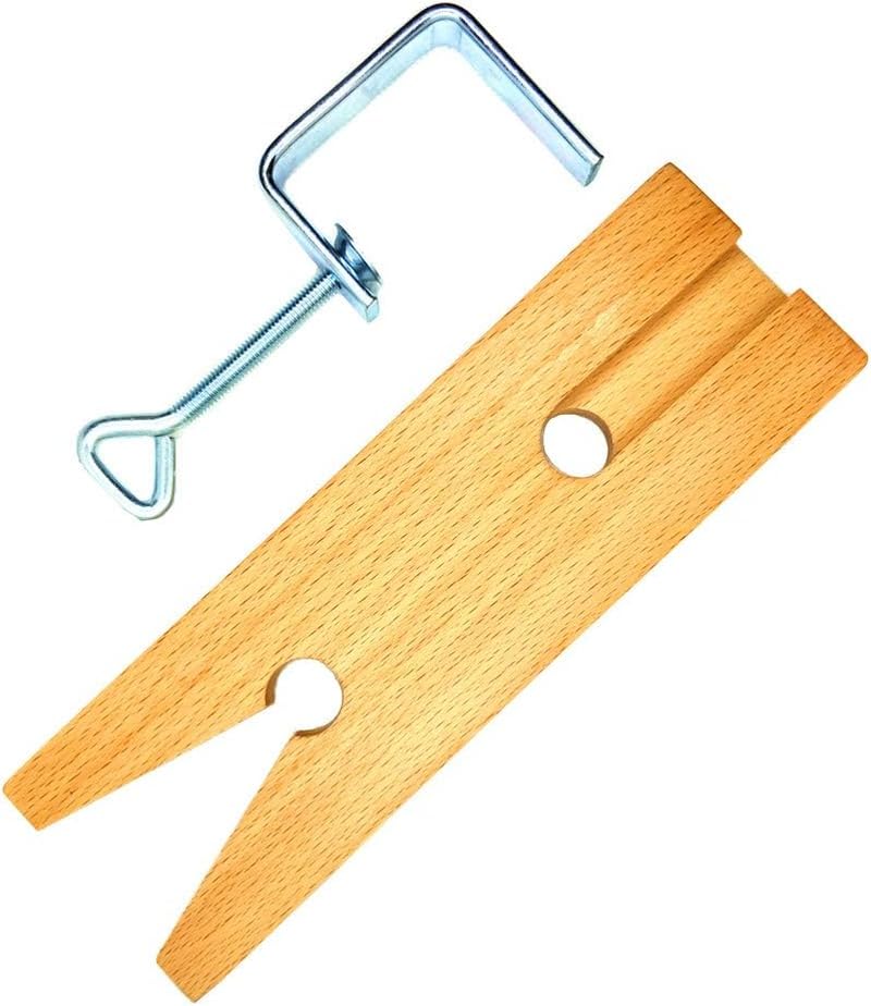 Wooden Bench Pin with V-Slot and C-Clamp Holder for Workbench Jewelry Making, Sawing, Filing, Drilling and Polishing Tool