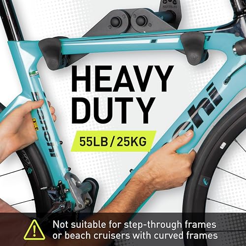 Vibrelli Bike Wall Mount - Horizontal Storage Rack for Hanging Bicycles in Garage - Adjustable Bike Hanger, Holder - Wall Bike Rack Hooks for Bicycle - size: 1 PACK