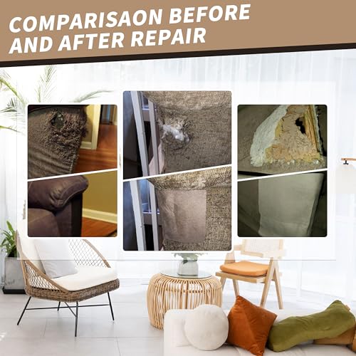 Azobur Sofa Fabric Repair Patch, Oversized Microfiber Patch，Self Adhesive Fabric Sofa Patch Repair Fabric,Super Cost-Effective Combination (Gray) - color: Gray, size: 9.5" x 40"-1 PCS