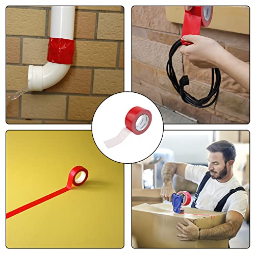 COSIMIXO 1-Pack Red Heavy Duty Wide Duct Tape, 4 inches x 55 Yards, Strong, Flexible, No Residue, All-Weather and Tear by Hand - Bulk Value for Repairs, Industrial, Professional Use - color: RED, size: 4INCH X 55YDS