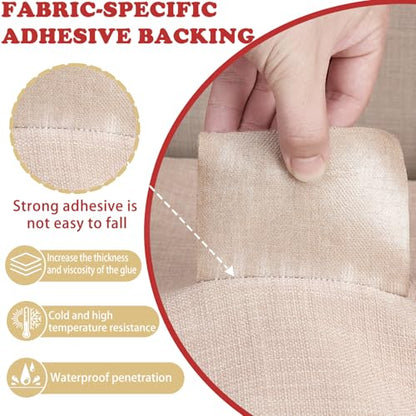 Gheeidau Linen Repair Tape 4x70 Inch Self-Adhesive Couch Patch Repair Fabric Patch for Furniture,Sofas,Cushion,Chairs,Bags,Linen Goods(Black) - color: Black