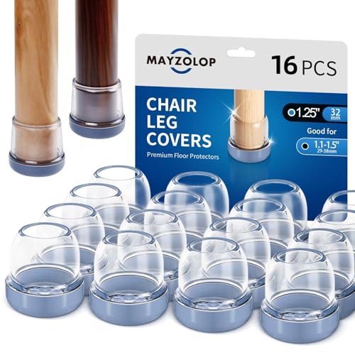 Chair Sliders for Carpeted Floors,16 Pcs Chair Glides Round Furniture Sliders Carpet,Chair Leg Floor Protectorst,Make Furniture Glides Move Easy(Fit 1-1.4", Clear) - size: Large(fit:1"-1.4")