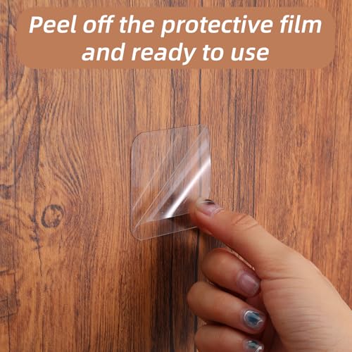 20 Pcs Tape Double Sided Wall Adhesive Pads, Waterproof Double Sided Tape, Transparent Strong Square Sticky Patch for Walls Hanging, Windows DIY Crafts Home Office Use, 2.24 Inch