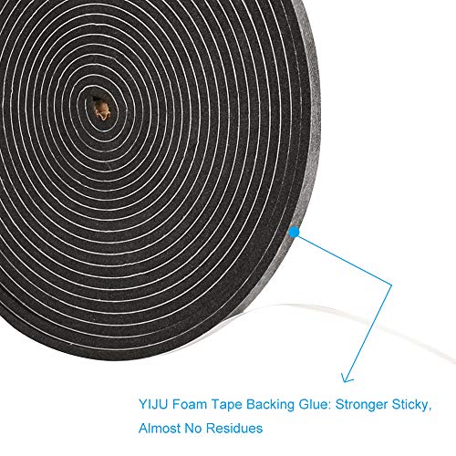 2 Rolls Weather Stripping,1/4 Inch Wide X 1/8 Inch Thick Foam Seal Tape High Density Foam Strip Self Adhesive,Closed Cell Foam Tape Seal Strip,16 Feet Long Each - size: 1/4"W x 1/8"T x 32FT