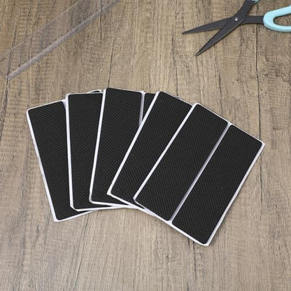 Anti Slip Furniture Pads, 12 Pcs Rectangle Non Skid Furniture Grippers Keep Furniture from Sliding Furniture Stoppers to Prevent Sliding for Hardwood Floors, Recliners, Sofa, Chairs (5.7×1.8 Inches)