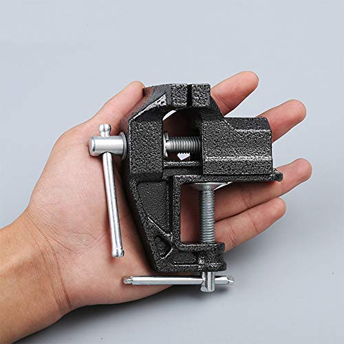 Mini Table Clamp, Small Bench Vice, New upgraded cast iron manufacturing Jewelers Hobby Clamps Craft Repair Tool Portable Work Bench Vise (mini) - size: Mini 2.0" Black
