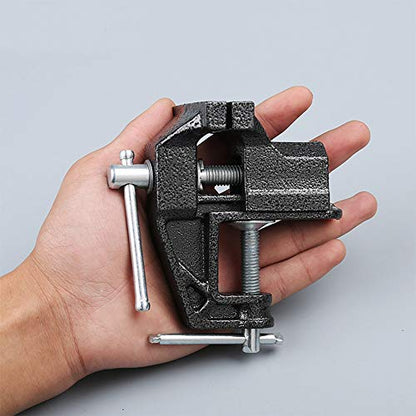Mini Table Clamp, Small Bench Vice, New upgraded cast iron manufacturing Jewelers Hobby Clamps Craft Repair Tool Portable Work Bench Vise (mini) - size: Mini 2.0" Black