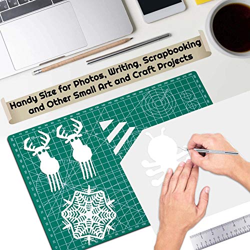 anezus Self Healing Sewing Mat, Rotary Cutting Mat Double Sided 5-Ply Craft Cutting Board for Sewing Crafts Hobby Fabric Precision Scrapbooking Project 9inch x 12inch(A4) - size: 12 inches L x 9 inches W