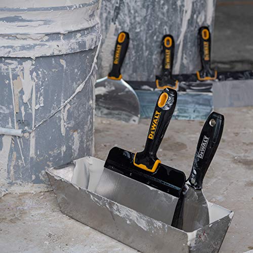 DEWALT DELUXE Stainless Steel Putty Knife Set | 4/5/6/8/10-Inch + 3-Inch Included for FREE | Soft Grip Handles | DXTT-3-139