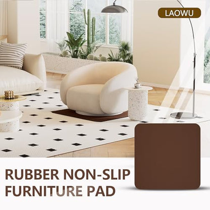 Non Slip Recliner Pads For Hardwood Floors, Recliner Floor Protector Keep Recliner From Sliding, Recliner Slide Stoppers, Under Recliner Mat, Furniture Pad For Recliner, Recliner Gripper,Recliner Grip - size: Square-Brown