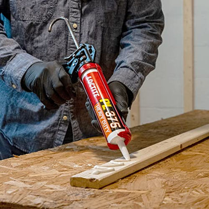 Loctite PL375 VOC Heavy Duty Construction Adhesive, Versatile Construction Glue for Wood, Fiberboard, Drywall & More - 10 fl oz Cartridge, Pack of 1