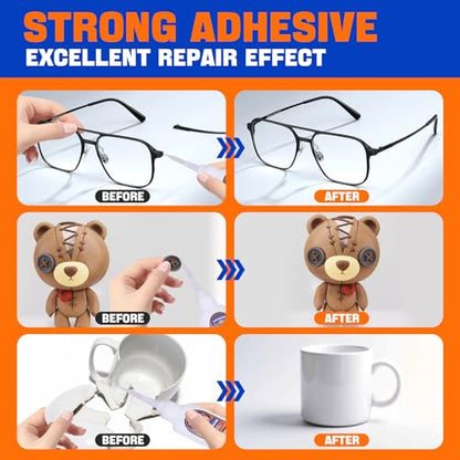 Super Glue Clear 30 g(1.06 oz.), Strong Fast Drying Waterproof Liquid Adhesive for Plastic, Metal, Wood, Rubber, Ceramic, Leather Repair,Rhinestone Jewelry, DIY Crafts Glue for the Office - style: Super Glue