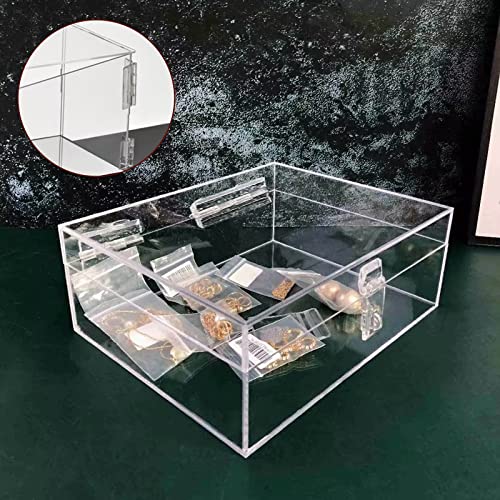 2 Pcs Acrylic Small Plastic Hinges - Continuous Transparent Self-Adhesive Folding Hinge Tools for Cabinet Drawer Furniture Aquarium DIY Crafts Display Stand 100x42 mm - size: 100 x 42 mm