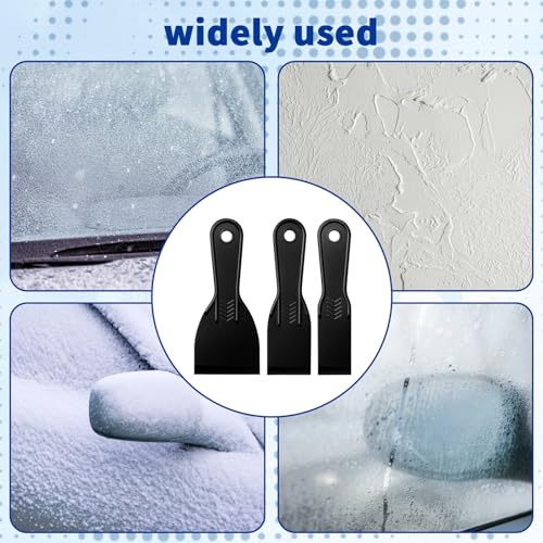 6-Pack Putty Knife - 1.5‘’ 2‘’ 3‘’ Black Plastic Putty Knife - Flexible Plastic Paint Scraper Tool for Repairing Walls, Spackling, Scraping, Plaster, Spackle, Spreader - Tamale Spackle Tools