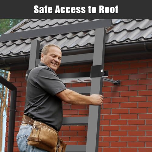 Ladder Stabilizer, Extended Ladder Stabilizer for Roof Gutter, Wall Ladder Standoff, Aviation Grade Aluminium Ladder Accessory Safety Stability Easy Use, Adjustable Length 17-29"