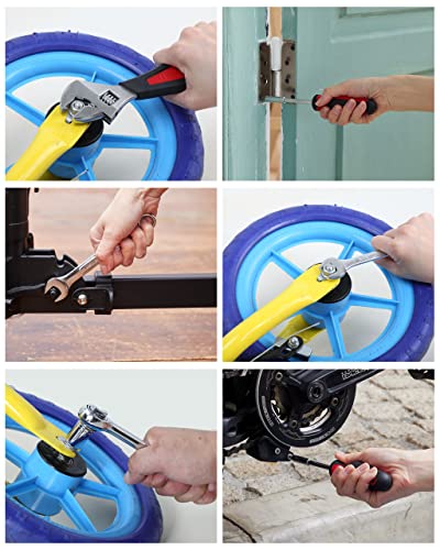MECHMAX 245-Piece Mechanics Tool Set & Socket Kit. Home Auto Repair Hand Tools with 3/8" Ratchet, Wrench, Pliers, Screwdrivers, Hammer. DIY Essentials for House, Garage, Dorm & Gift Idea - style: 245 Piece