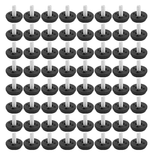 1/4-20 Stainless Steel Adjustable Furniture Feet Screw in Chair Levelers Feet for Furniture Glide Leveling for Table Chair Cabinet Legs (64) - color: 64
