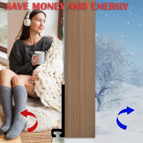 39” Door Sweep for Bottom of Door, Self-Adhesive Door Draft Stopper with Installation-Free Brush, Weather Stripping Seal for Dust, Noise & Air Insulation, Black
