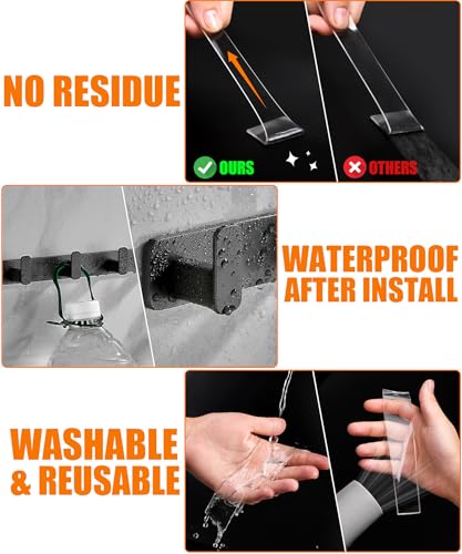 Double Sided Tape Heavy Duty 240", Extra Strong Waterproof Removable Nano Mounting Tape for Posters, Rugs, Picture Hanging, Wall Decor, Office & Outdoor Use Binding Tape