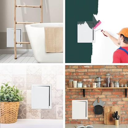 10" x 12" White Metal Access Panel, Service Shaft Door, Plumbing, Electricity Heating Alarm Wall for Drywall, Bathroom Services Hole Cover, Wall Covering - size: 10" X 12"