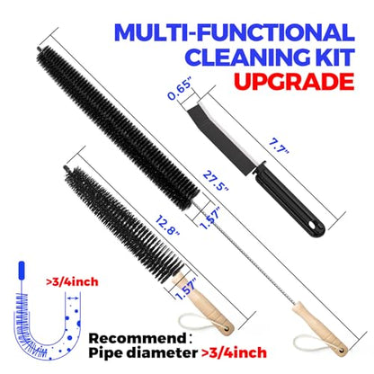 Holikme 3 Pack Dryer Vent Cleaner Kit Clothes Dryer Lint Brush Vent Trap Cleaner Home Essentials Crevice Gap Cleaning Tool Brush - size: 3Pack