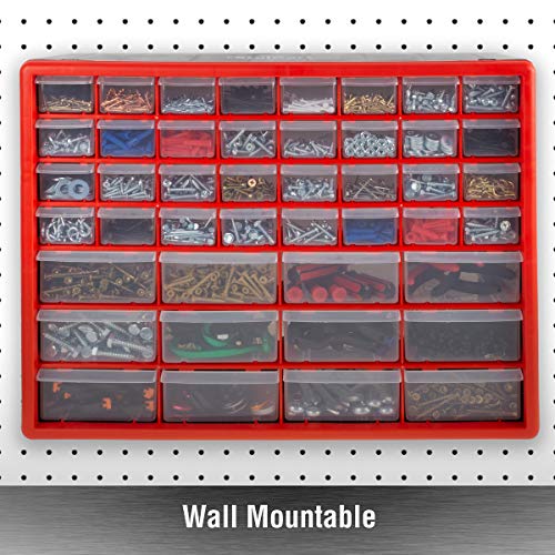 Storage Drawers-44 Compartment Organizer Desktop or Wall Mountable Container for Hardware, Parts, Craft Supplies, Beads, Jewelry, and More by Stalwart - style: 44 Drawers